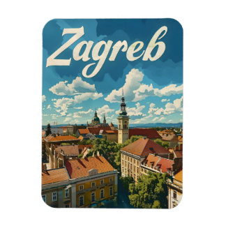 Zagreb Vintage reizen Magneet