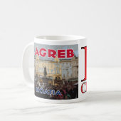 Zagreb, Visite Croatie I Love Coffee Mug (Devant gauche)