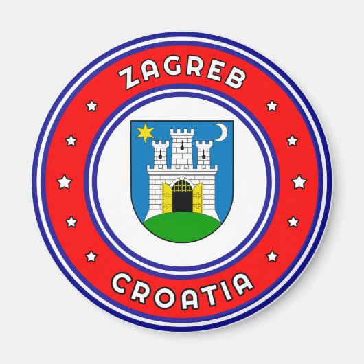 Zagreb - wapenstilstand Kroatië Magneet (Voorkant)