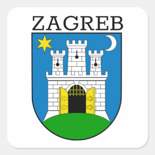 Zagreb wapenstilstand vierkante sticker