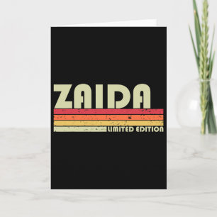 Zaida Naam Persoonlijke Retro Vintage 80s 90s Gebo Kaart