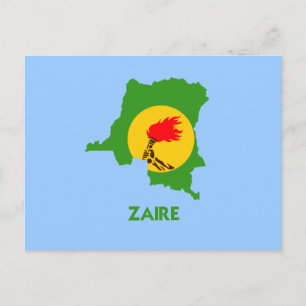 ZAIRE MAP BRIEFKAART