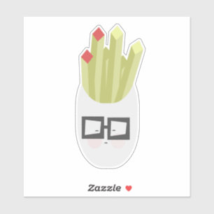 Zak frietjes schattige cartoon sticker