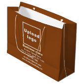 Zak grote maat cadeauverpakking bedrijfsmerk bruin groot cadeauzakje (Voorkant Gekanteld)