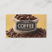 Zak koffiebonen visitekaartje (Voorkant)