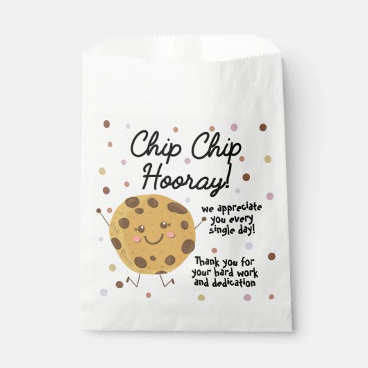 zak met chocoladestukjes cookie chip chip hoera bedankzakje (Voorkant)