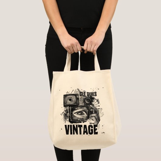 zak met elk origineel visueel ontwerp en vinta-sti tote bag (Voorkant (product))