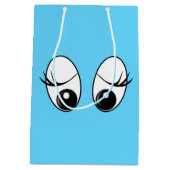 Zak met grappige ogen - kies kleur medium cadeauzakje (Achterkant)