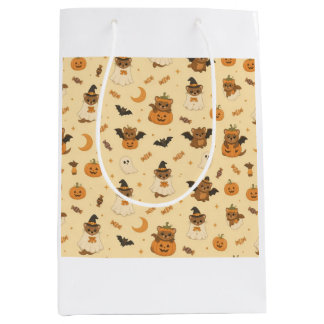 Zak met snoezige Halloween kostuum wezels Medium Cadeauzakje