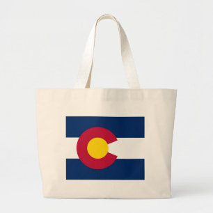 Zak met vlag van Colorado State - Verenigde Staten Grote Tote Bag