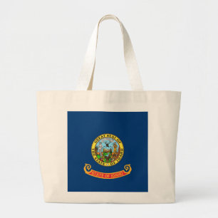 Zak met vlag van Idaho State - Verenigde Staten Grote Tote Bag