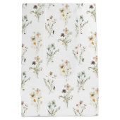 Zak met wilde bloemen als cadeau medium cadeauzakje (Achterkant)