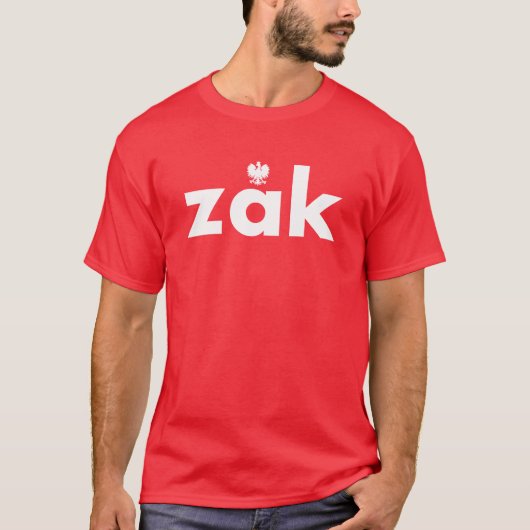 ZAK Poolse achternaam Tshirt (Voorkant)