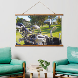 Zak van golfclubs, muur het hangen hangend wandkleed