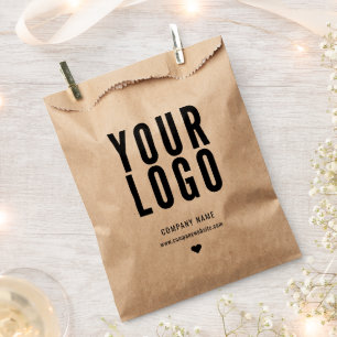 Zak van Kraftpapier voor Bedrijfslogo Promotie Bedankzakje