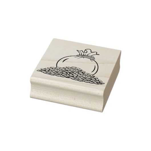 zak van munten kunststempel 	rubberstempel (Stempel)