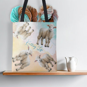 Zak voor breien van Little Lambs Life garen of pro Draagtas