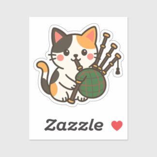 Zakdoek Calico Kat Leuk Ontwerp Sticker