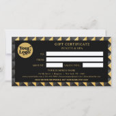 Zakelijk Abstract Zwart Goud Cadeaubon (Achterkant)