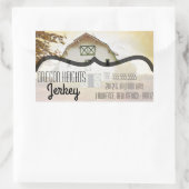 Zakelijk adres Stickers Sunset Barn Country Rust (Tas)