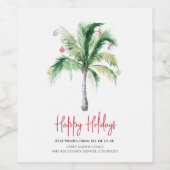 Zakelijk adres toevoegen Palm Tree Company Eveneme Wijn Etiket (Enkel label)