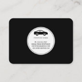 Zakelijk / Auto-icoon (Zwart / Lichtbruin) Visitekaartje (Achterkant)