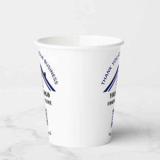 Zakelijk bedankt Aangepaste Logo QR-code Papieren Bekers (Links)