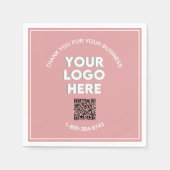 Zakelijk bedankt Aangepaste Logo QR-code Servet (Voorkant)