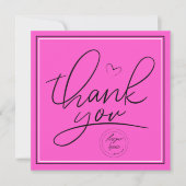 Zakelijk Bedankt Elegant Roze en Zwart (Voorkant)