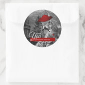 Zakelijk Bedankt Funny Squirrel Artist Ronde Sticker (Tas)