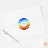 Zakelijk bedankt Hartendere Zonneoporpels Ronde Sticker (Envelop)