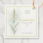  Zakelijk Bedankt Label met Tuberose (Achterkant)
