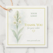 Zakelijk Bedankt Label met Tuberose (Voorkant)