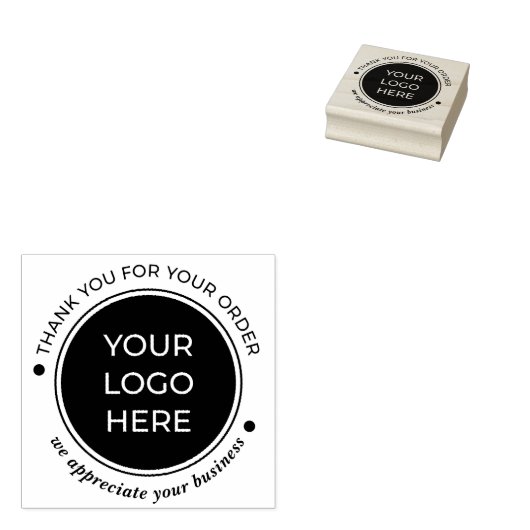 Zakelijk Bedankt voor uw bestelling Rubberstempel (Gestempeld)