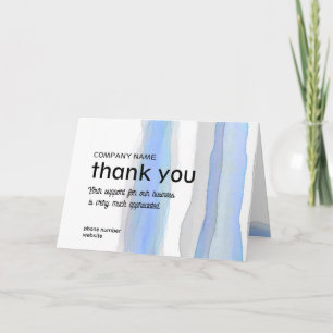 Zakelijk Bedankt waterverf Strepen Blauw Grijs