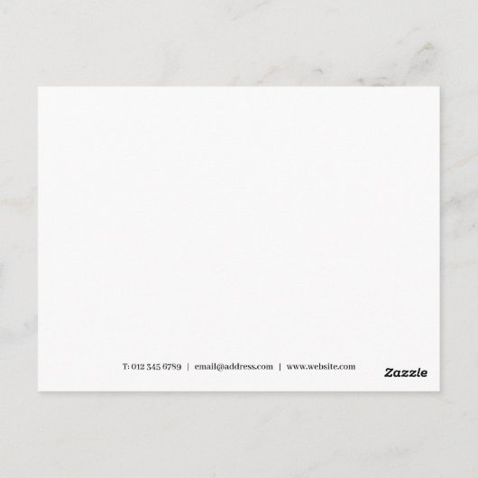 Zakelijk bedankt zwart en wit Briefkaart (Achterkant)