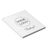 Zakelijk Bedrijf Logo Aangepast bericht Notitieblok (Schuin)