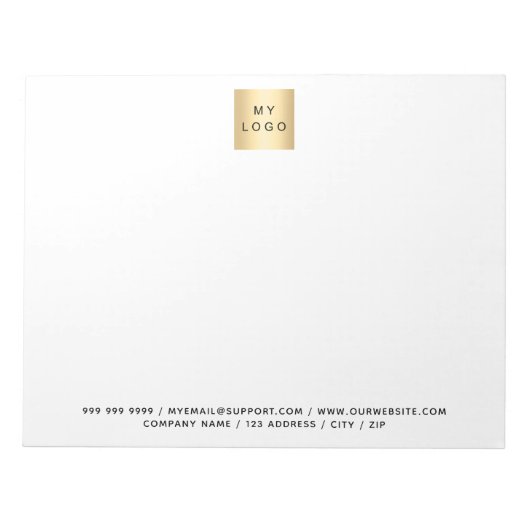 Zakelijk bedrijf logo merkkleur notitieblok (Voorkant)