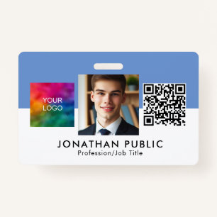 Zakelijk Bedrijf Logo QR Code Medewerker Badge