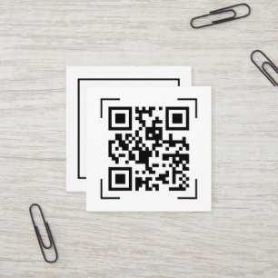 Zakelijk Bedrijf QR Code Scan Minimalistisch Vierkante Visitekaartje