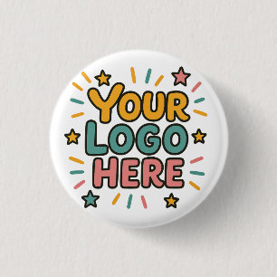 Zakelijk, Bedrijf, Uw Logo Hier Ronde Button 3,2 Cm