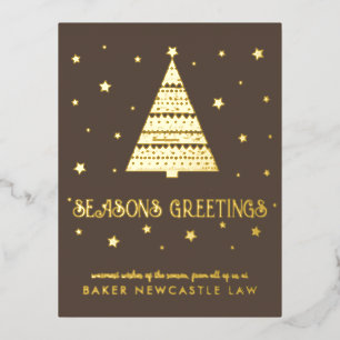 Zakelijk Bedrijf Vrolijk Kerstfeest Folie Feestdagen Briefkaart