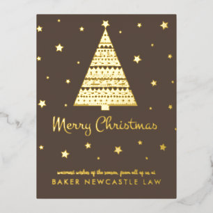 Zakelijk Bedrijf Vrolijk Kerstfeest Folie Feestdagen Briefkaart