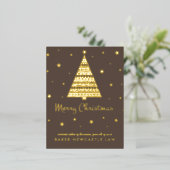 Zakelijk Bedrijf Vrolijk Kerstfeest Folie Feestdagen Briefkaart (Staand Voorkant)