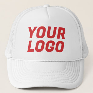 Zakelijk bedrijfslogo Aangepast Wit & Rood Trucker Pet