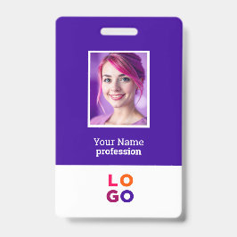 Zakelijk bedrijfslogo, foto, QR-code, naamkaartje Badge