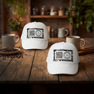 Zakelijk Bedrijfslogo Specials QR Code Aangepast Trucker Pet