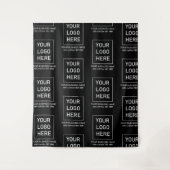 Zakelijk bedrijfslogo & tekst Bedrijf Zwart Wandkleed (Voorkant)