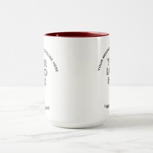 Zakelijk bericht Aangepaste kleur QR-code Logo Mok (Midden)