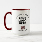 Zakelijk bericht Aangepaste kleur QR-code Logo Mok (Links)